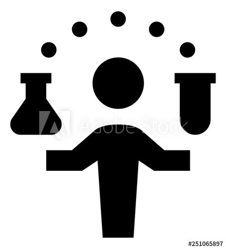 455x500 Chemistry Lab Vector Icon