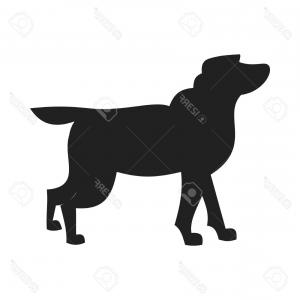300x300 Stock Photo Labrador Retriever Dog Vector Black Silhouette