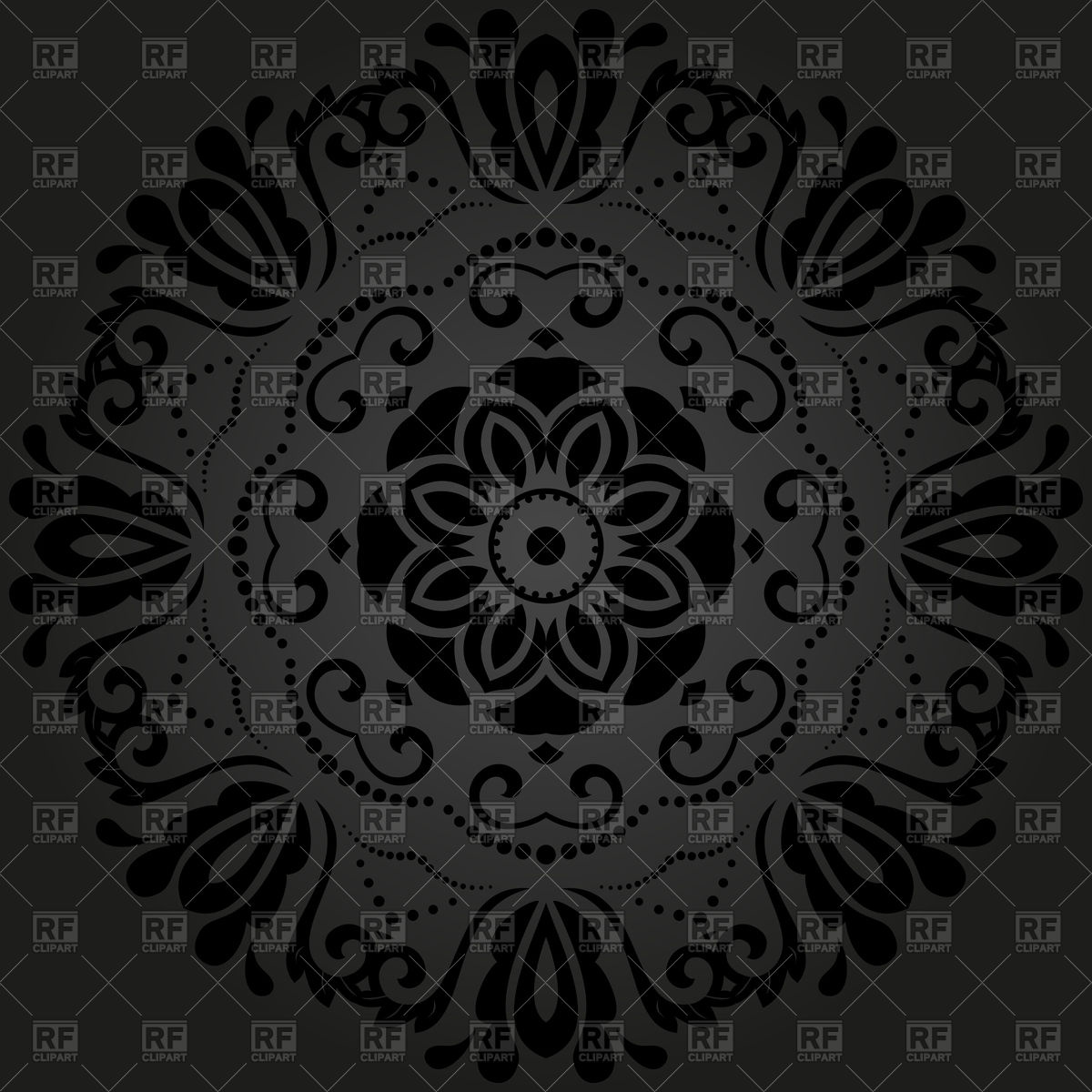 1200x1200 Floral Damask Black Lace Vector Image Of Backgrounds, Textures