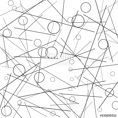 500x500 Geometric Memphis Background Black And White Simple Pattern