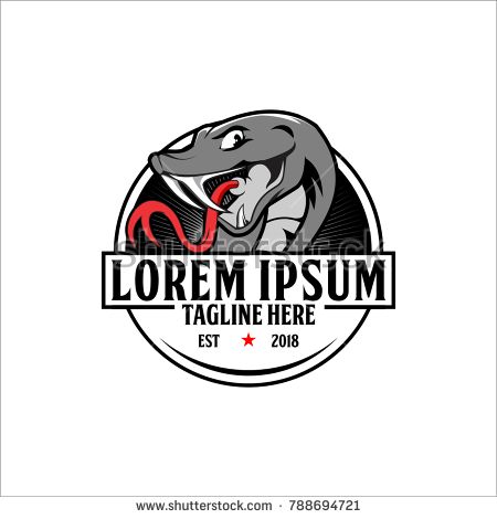 450x470 Snake Logo Template, Black Mamba Cartoon Vector Logo Designs