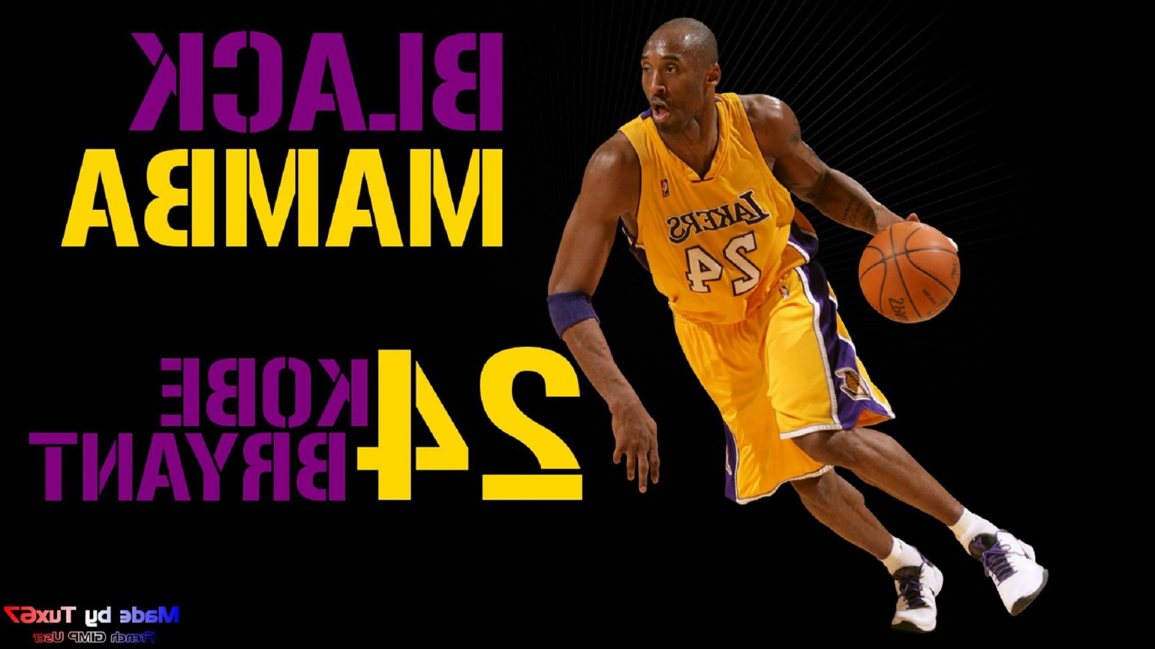 2304x1296 Black Mamba Kobe Vector Studiogrfx