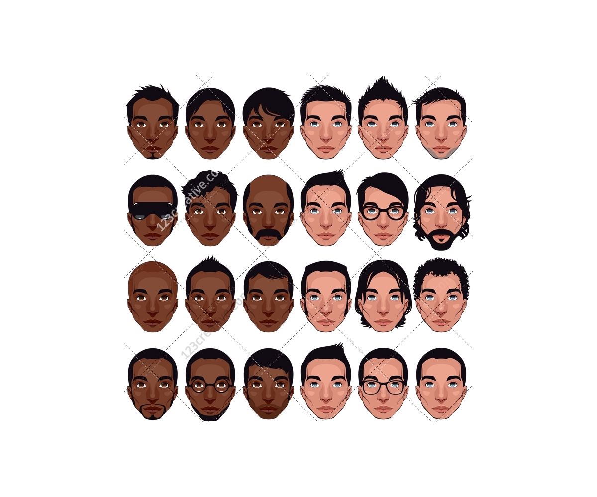 Face Vector Pack 1200x1000 Face Vector Pack