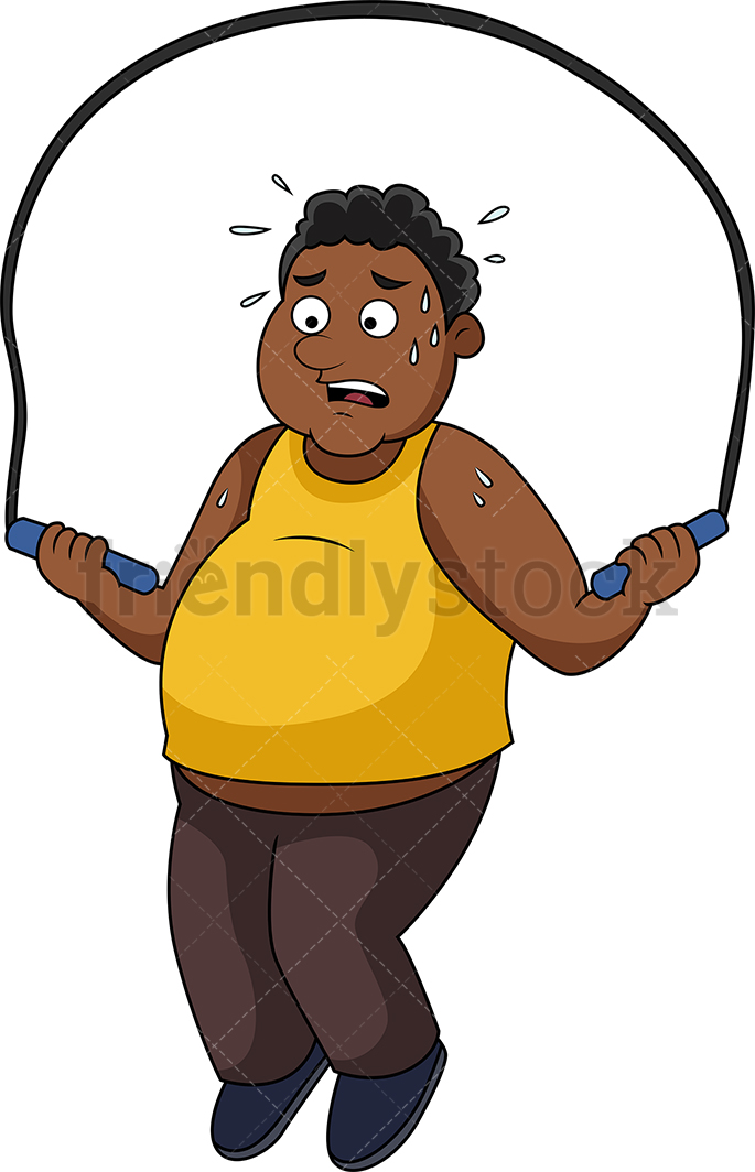 Fat Black Man Exercising Cartoon Vector Clipart 685x1064 Fat Black Man Exercising Cartoon Vector Clipart