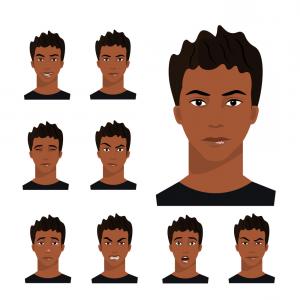 African American Man Portrait Of African Man Vector Illustrations 300x300 African American Man Portrait Of African Man Vector Illustrations