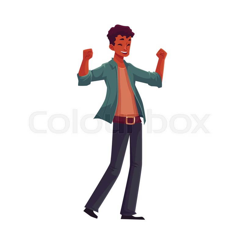Handsome Young Black Man Raising Hands Stock Vector Colourbox 800x800 Handsome Young Black Man Raising Hands Stock Vector Colourbox