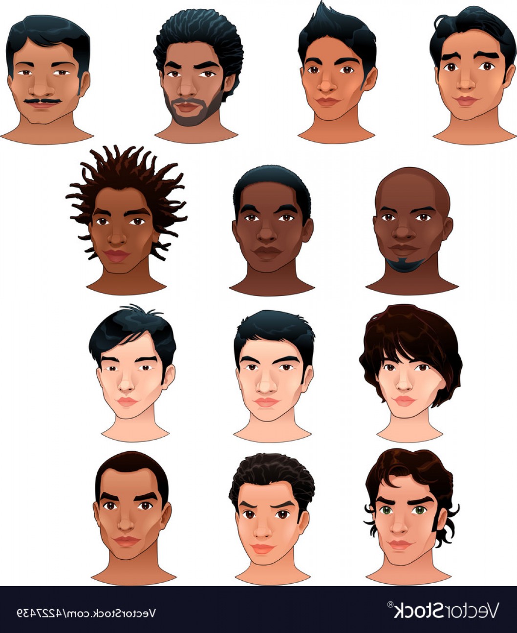 Indian Black Asian And Latino Men Vector Soidergi 1058x1296 Indian Black Asian And Latino Men Vector Soidergi