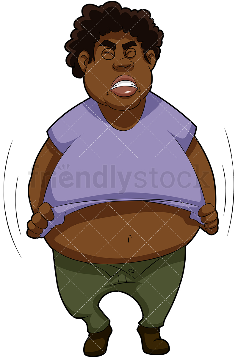 Overweight Black Man Cartoon Vector Clipar 800x1200 Overweight Black Man Cartoon Vector Clipar