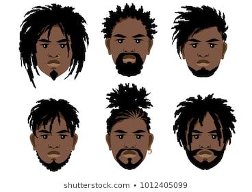 Vector Man Set Of Faces Of Black Men With Dreadlocks And Beards 368x280 Vector Man Set Of Faces Of Black Men With Dreadlocks And Beards