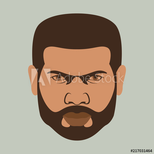 Face Of A Black Man Vector Illustration Flat Style Front 500x500 Face Of A Black Man Vector Illustration Flat Style Front