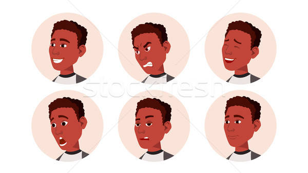 Avatar Icon Man Vector Black African Facial Emotions Round 600x337 Avatar Icon Man Vector Black African Facial Emotions Round