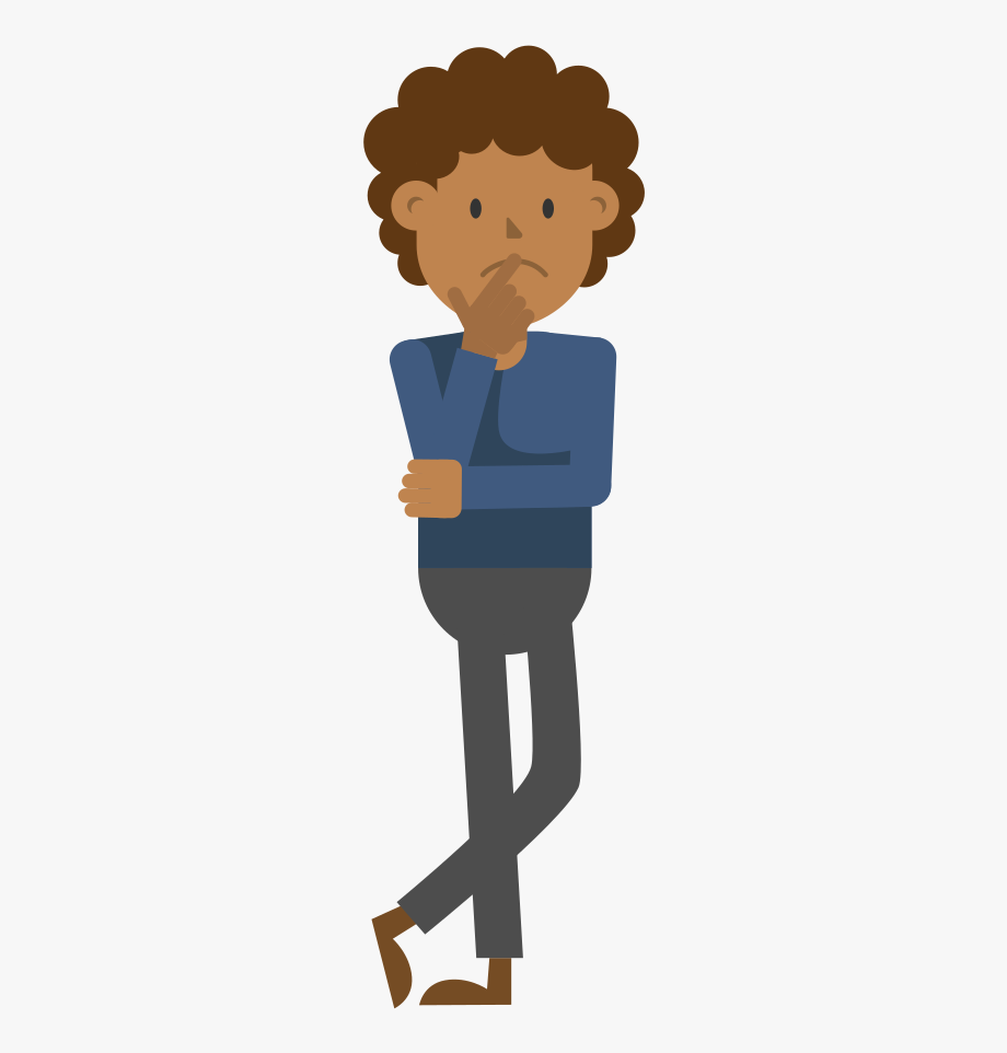 Black Man Thinking Cartoon Vector 920x962 Black Man Thinking Cartoon Vector