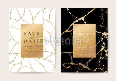 Luxury Wedding Invitation Cards With Black Marble Texture And Gold 400x280 Luxury Wedding Invitation Cards With Black Marble Texture And Gold