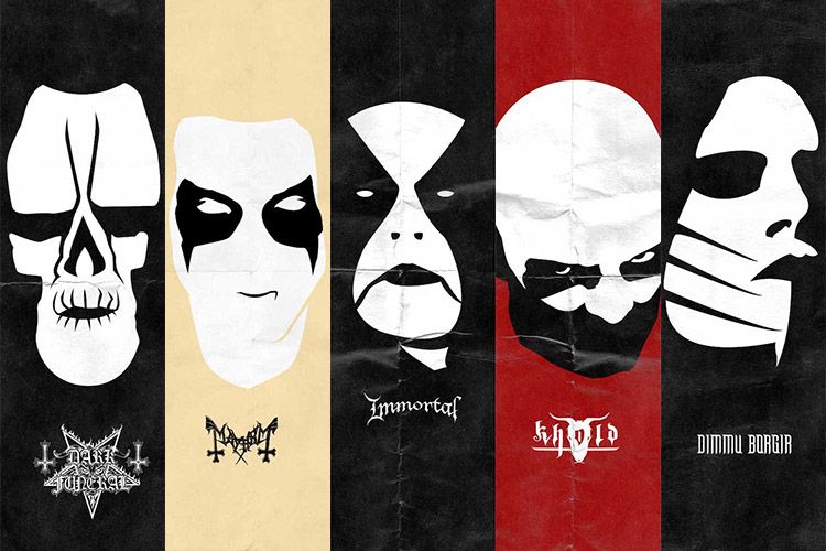 750x500 Black Metal Vector Corpse Paint Things I Love Heavy Metal Art