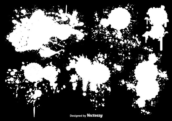 White Paint Splatter Vectors 700x490 White Paint Splatter Vectors