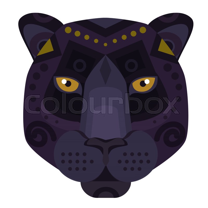 800x800 Black Panther Puma Head Logo Vector Stock Vector Colourbox