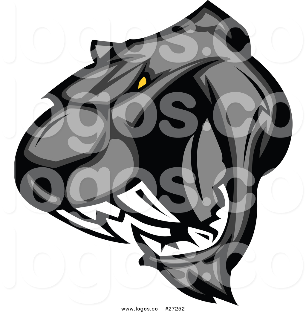 1024x1044 Vector Logo Of A Vicious Roaring Black Panther Mascot