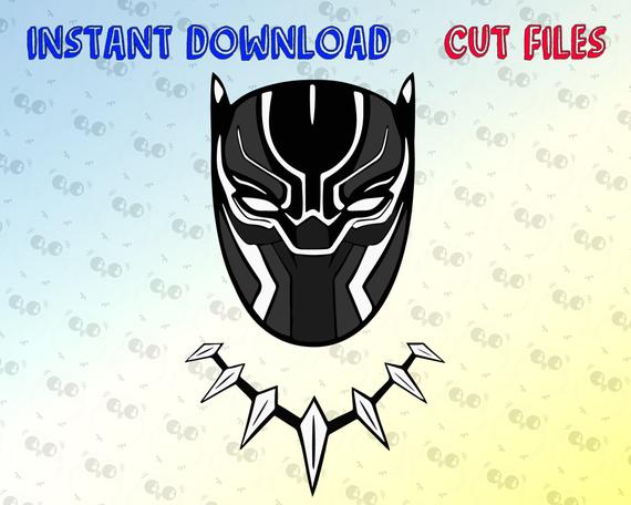 570x456 Black Panther Silhouette Black Panther Helmet Black Etsy