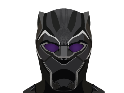 400x300 Black Panther Mask Vector Illustration