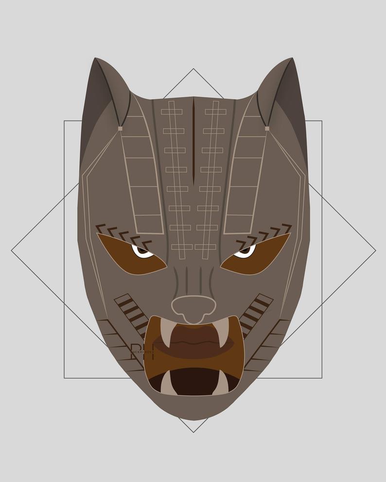 794x993 Black Panther Ritual Combat Mask Vector Design Variant Etsy