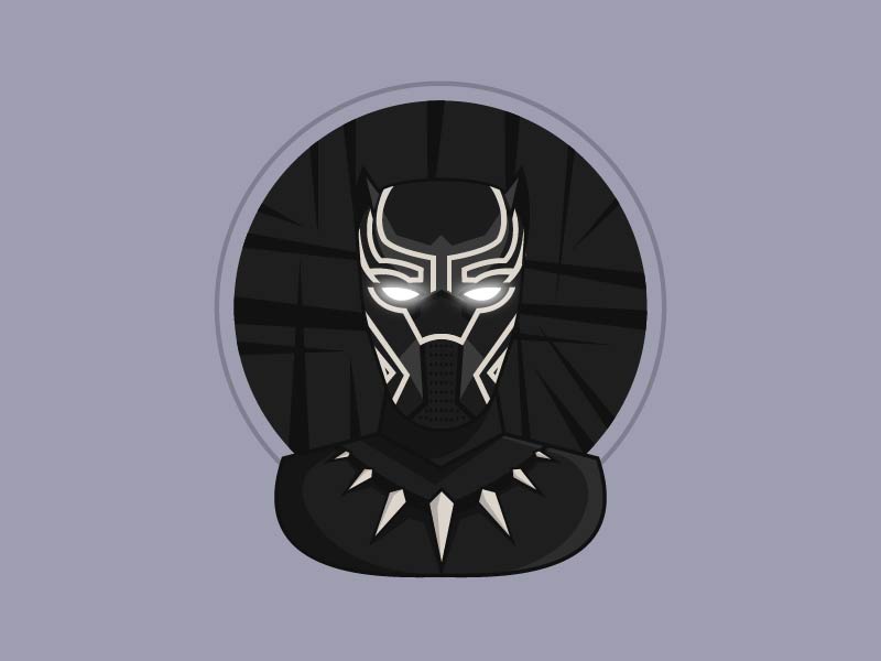 800x600 Black Panther Vector Illustration