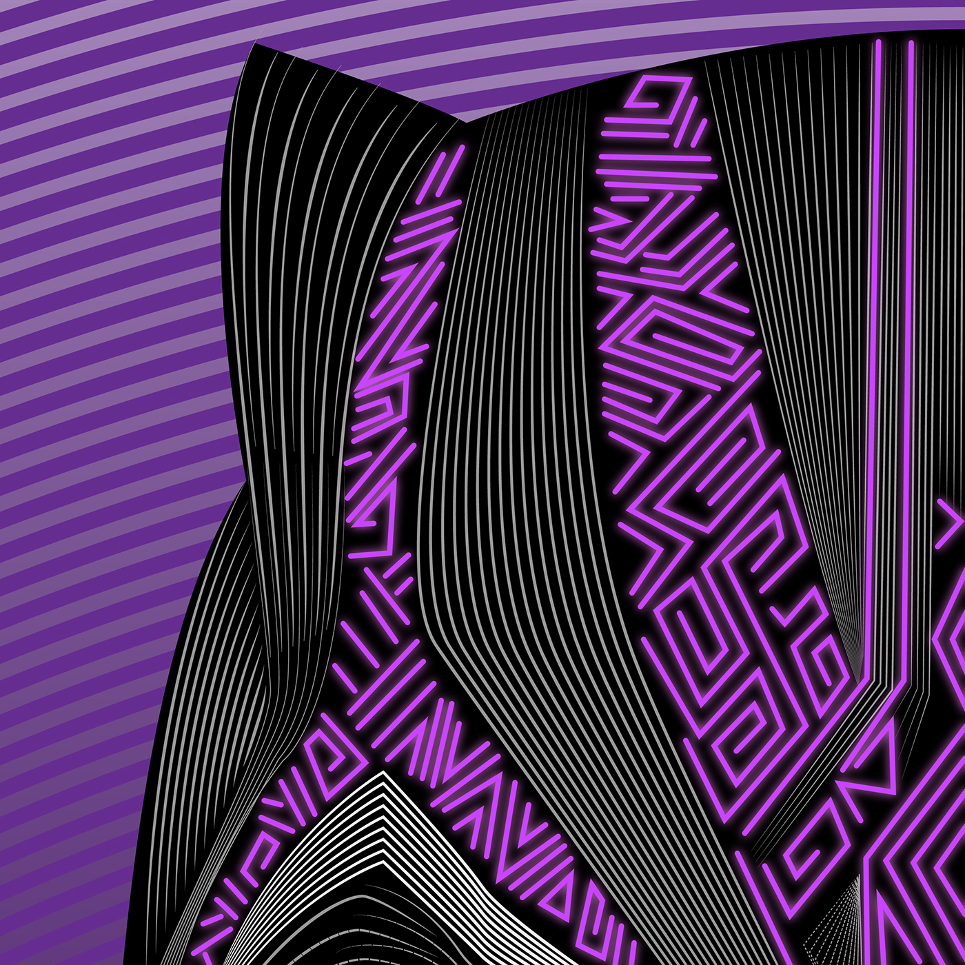 1400x1400 Black Panther Vector Line Blend Illustration On Wacom Gallery