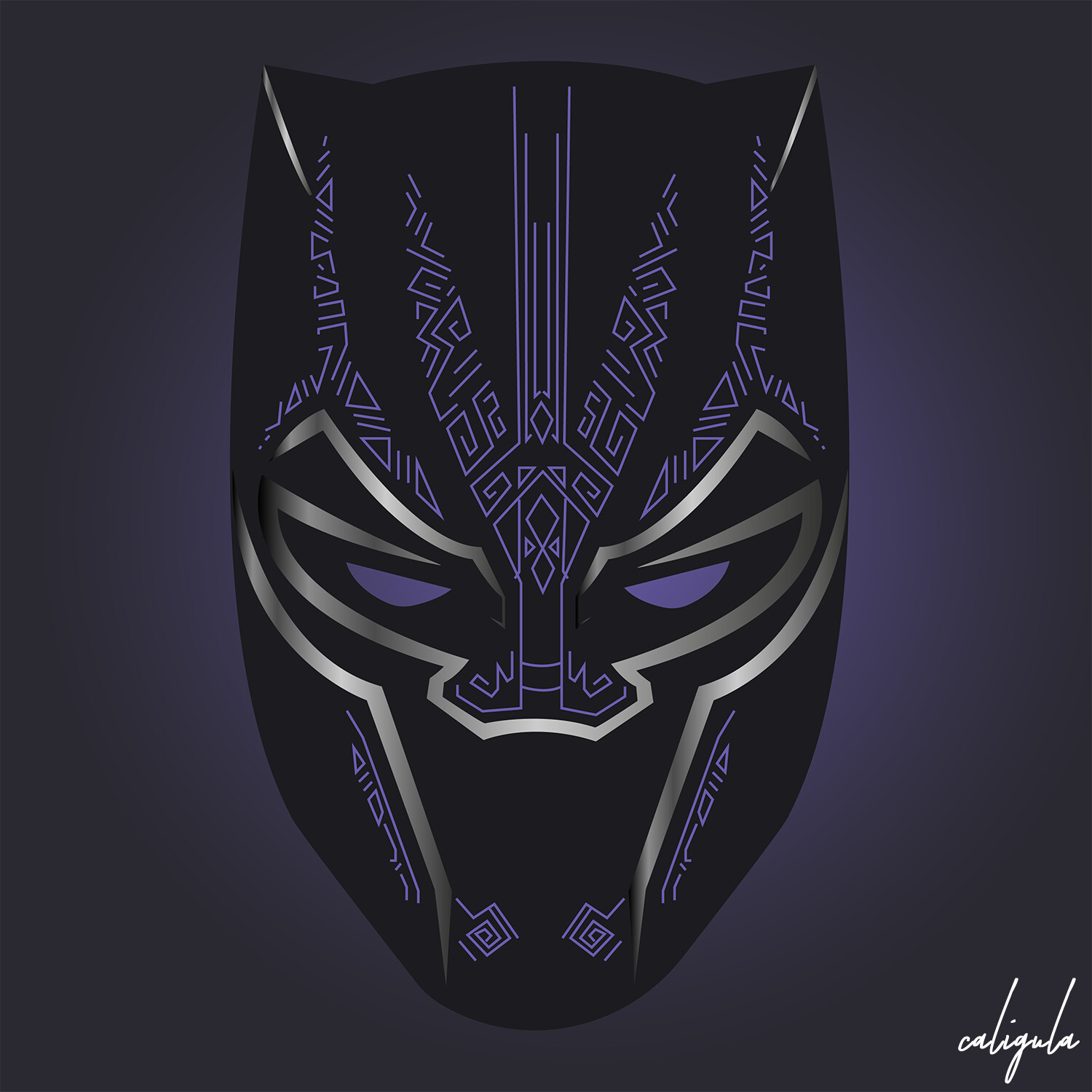 Black Panther Mask Drawing