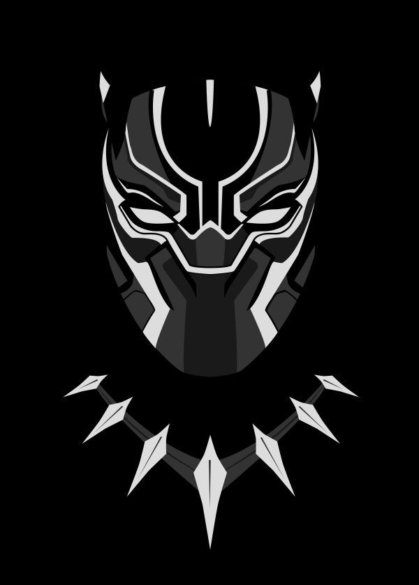 600x839 Minimalist Art Of Marvel's Black Panther Marvel Fan Art