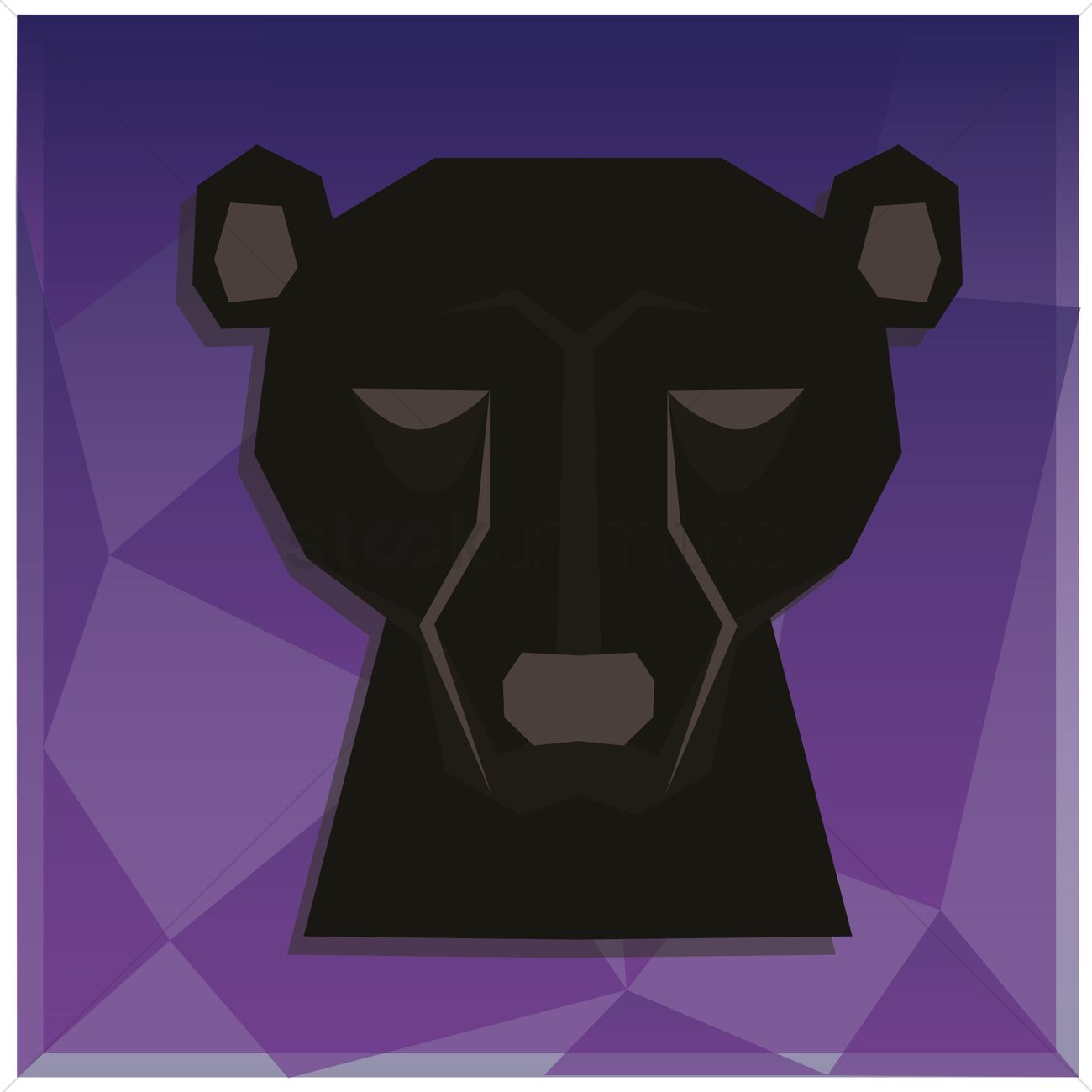 1300x1300 Black Panther Vector Image