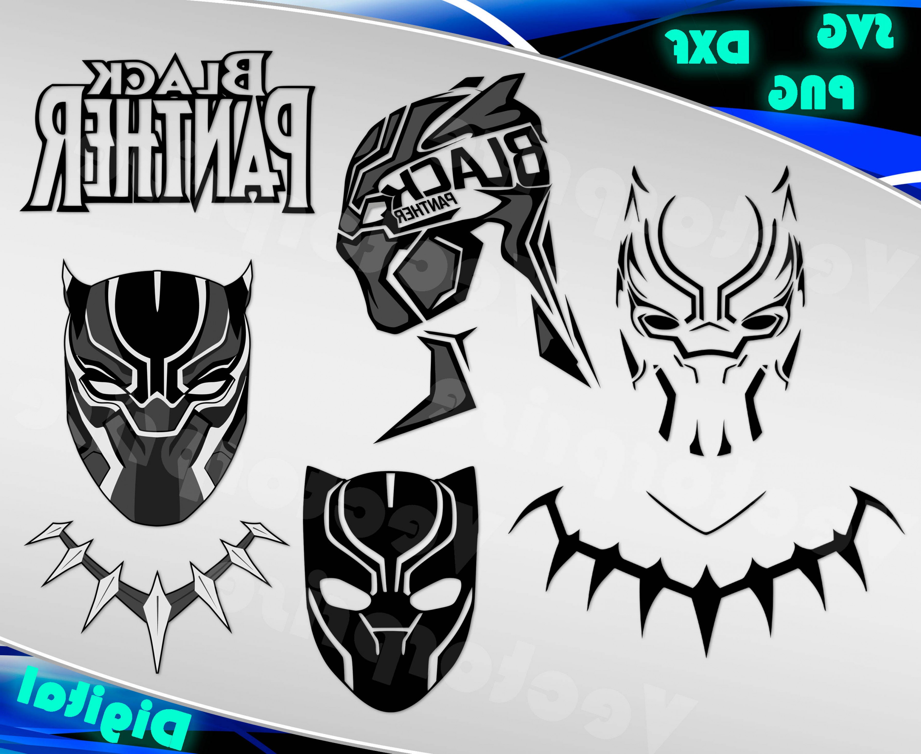 3578x2929 Black Panther Mask Vector Cultracing