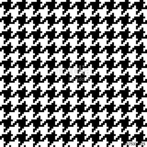 Houndstooth Pixel, Black And White Fabric Seamless Pattern Vector 500x500 Houndstooth Pixel, Black And White Fabric Seamless Pattern Vector