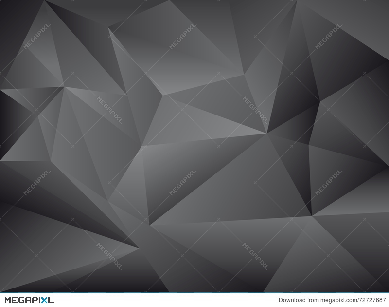 Black Polygon Background Vector