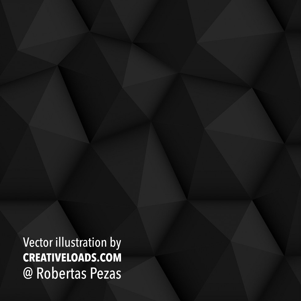 980x980 Black Polygon Background Abstract Vector Black Polygonal