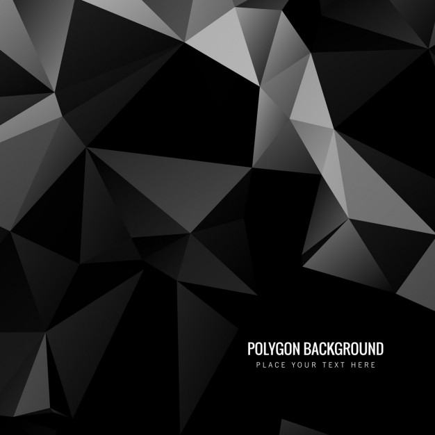626x626 Stylish Black Polygonal Background Vector Free Download