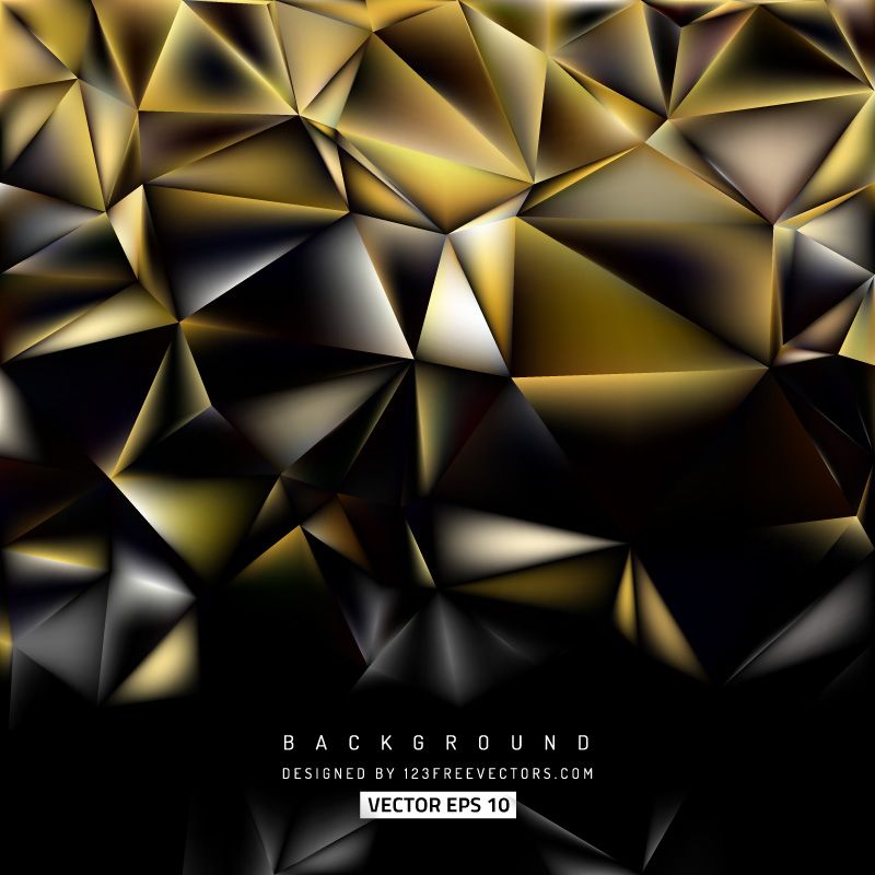800x800 Black Gold Polygonal Background Design Gold Background