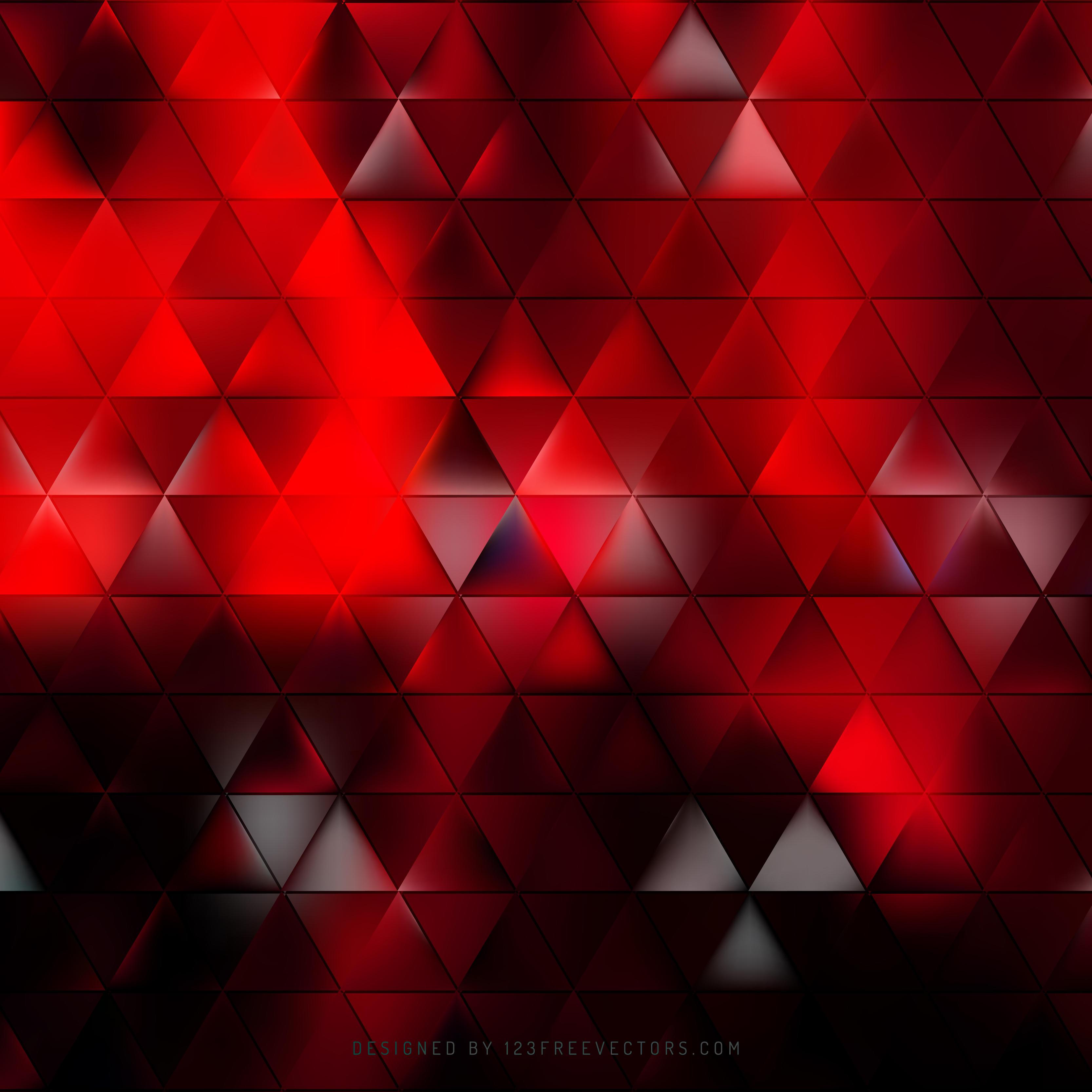 3333x3333 Abstract Red Black Triangle Background Vector