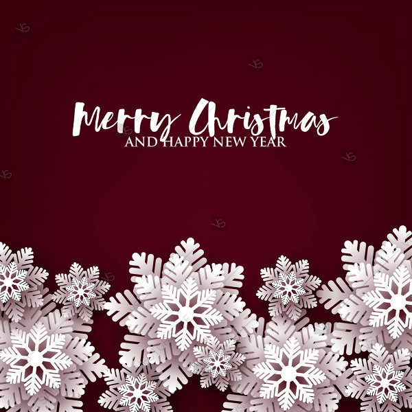 600x600 Christmas Snowflake Paper Cut On Dark Red Background Origami