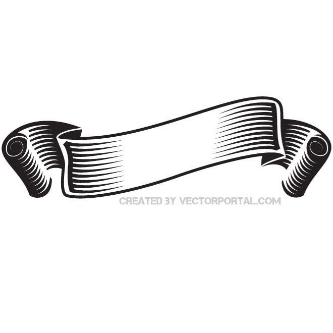 660x660 Free Black And White Ribbon Vector Files, Vectors