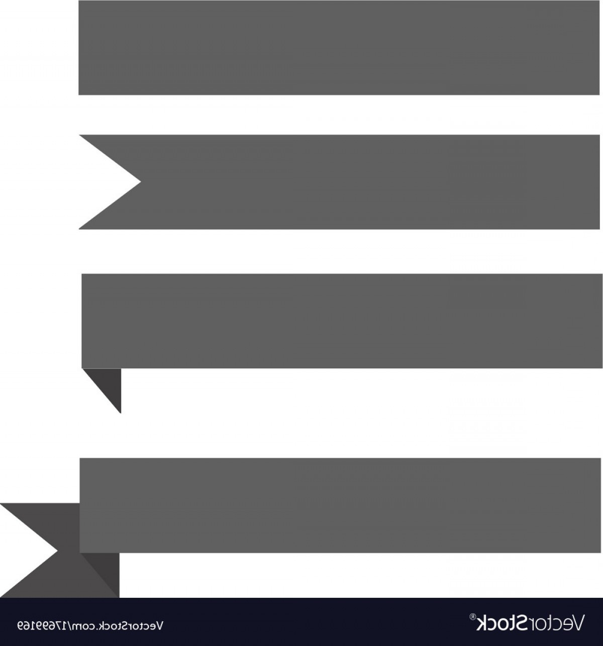 1200x1286 Gray Ribbon Banner On White Background Ribbon Vector Soidergi