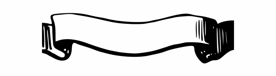 920x254 Ribbon Vector Black White Png, Transparent Png Download For Free