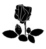 186x200 Black Rose Vector Silhouette Stock Vectors