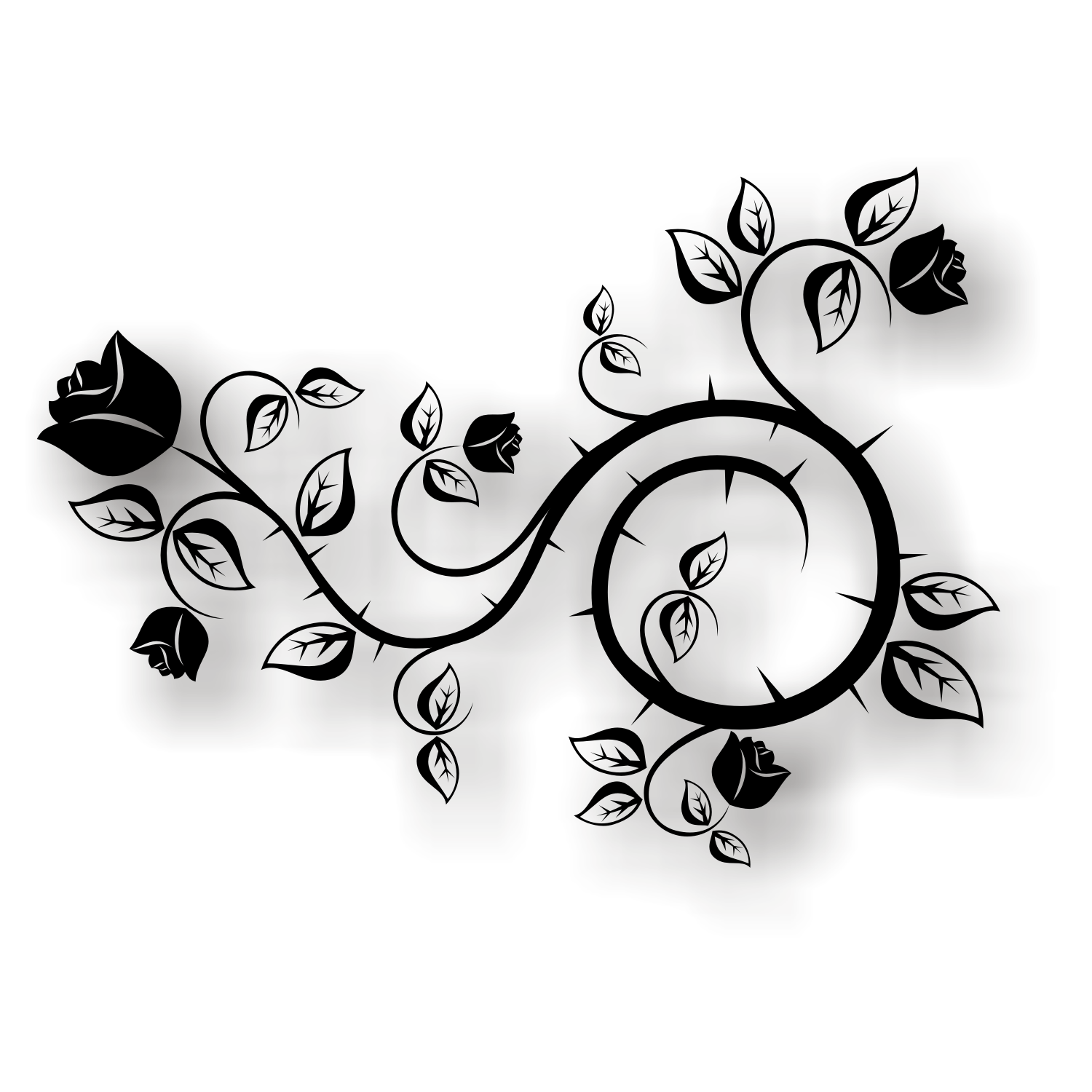 1500x1500 Vector For Free Use Black Rose Vector