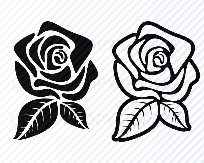 794x635 Black Rose Flowers For Cricut Flower Vector Images Etsy