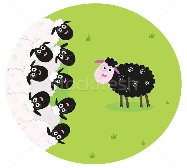 One Black Sheep Vector Illustration Lordalea 600x538 One Black Sheep Vector Illustration Lordalea