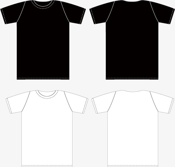 572x546 Vector Black And T Shirt Template Front And Back, Black, T Shirt