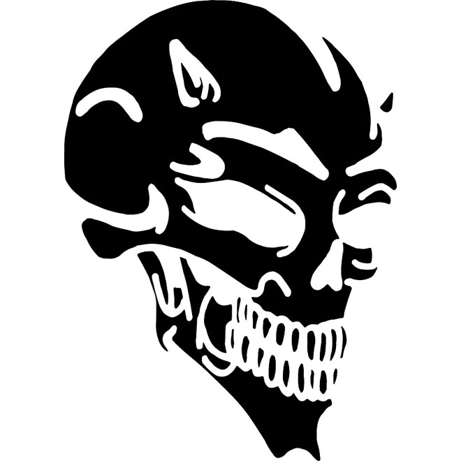660x660 Black Devil Skull Vector
