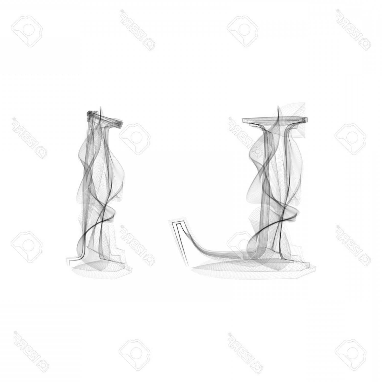 1560x1560 Photostock Vector Black Smoke Font On White Background Letter L