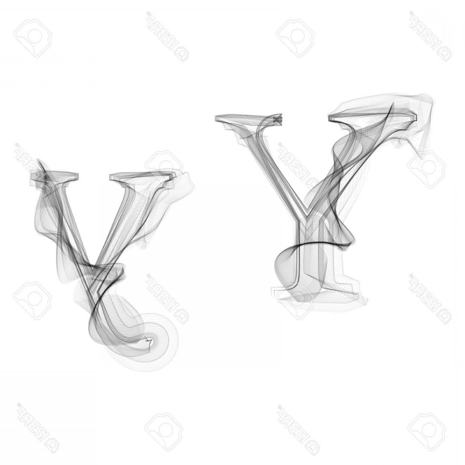 1560x1560 Photostock Vector Black Smoke Font On White Background Letter Y
