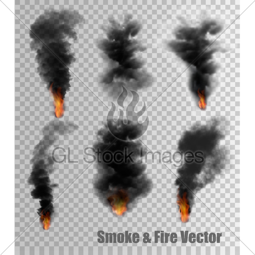 500x500 Black Smoke And Fire Vectors On Transparent Background V Gl