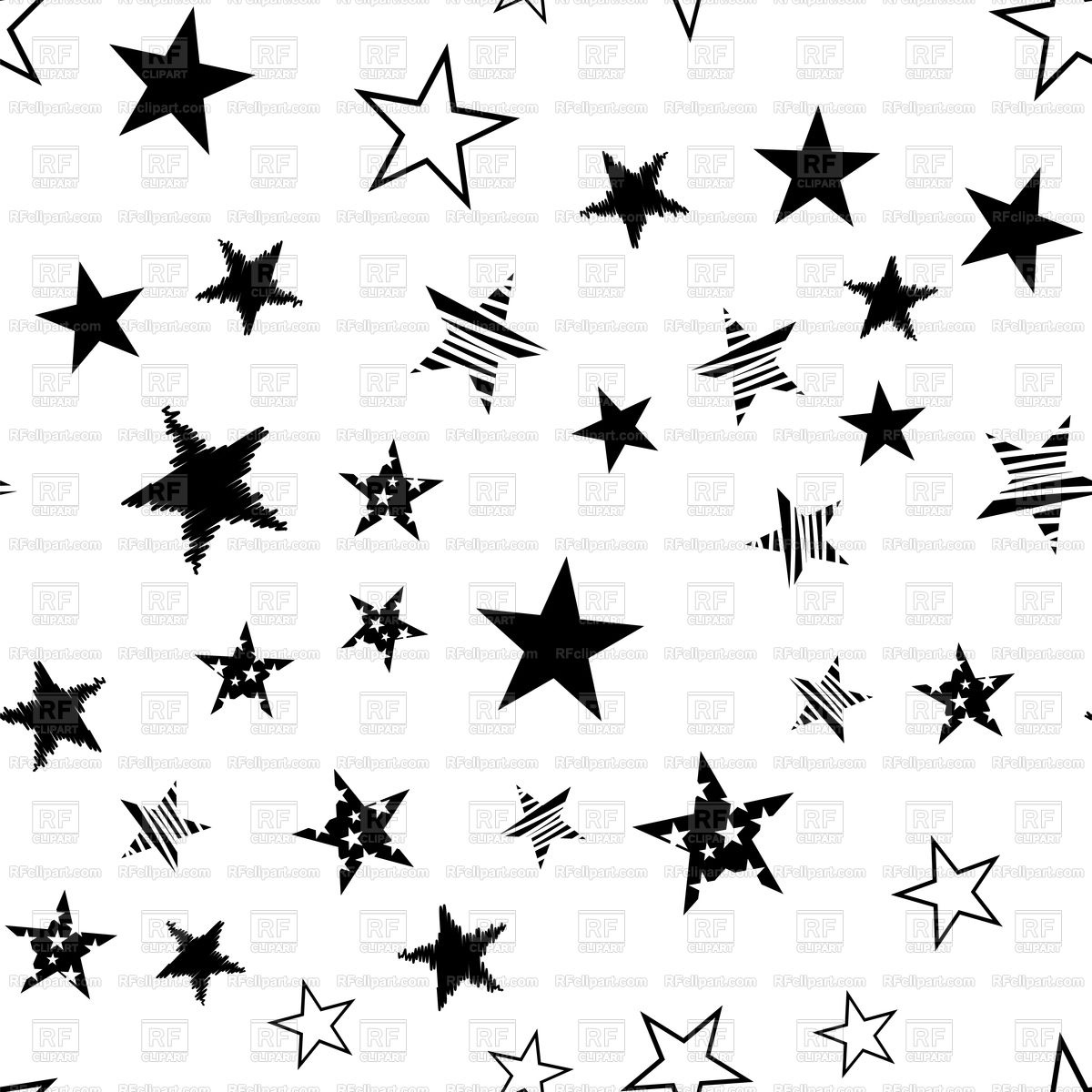 Black Star Seamless Pattern On White Background Vector Image 1200x1200 Black Star Seamless Pattern On White Background Vector Image
